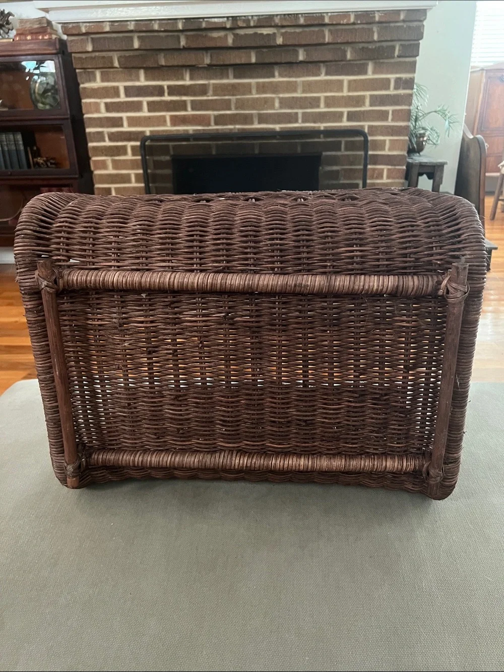 Threshold Studio McGee Woven Rattan Handled Log Holder